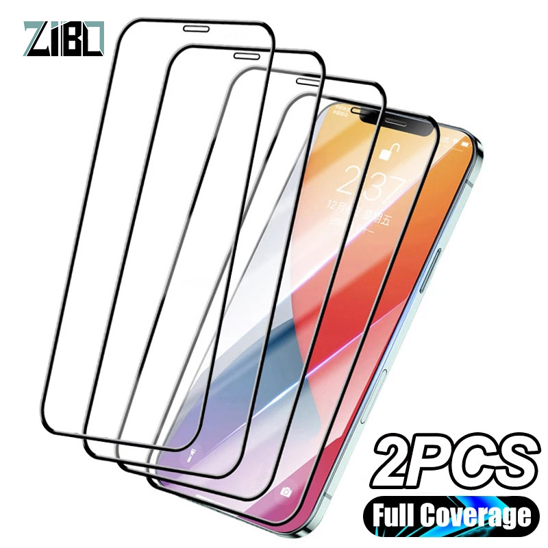 2Pcs Full Coverage HD Tempered Glass Phone Film For iPhone 13 14 15 16 Pro Max 14 15 Plus 12 11 Pro XS Max XR X 7 8 6 6S Plus SE 2020 12 13 Mini 9H Hardness Screen Protection Film