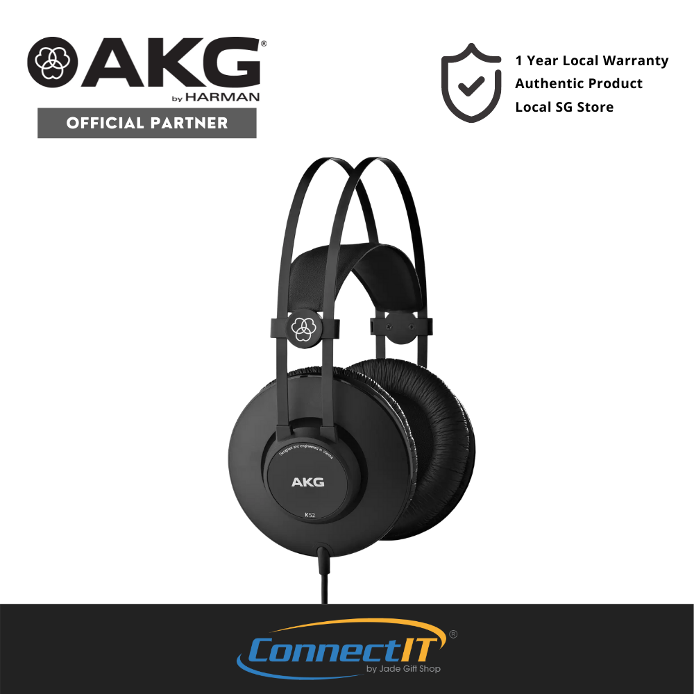 AKG K52 Over Ear Closed Back Studio Recording Headphone (1 Year Local Warranty)