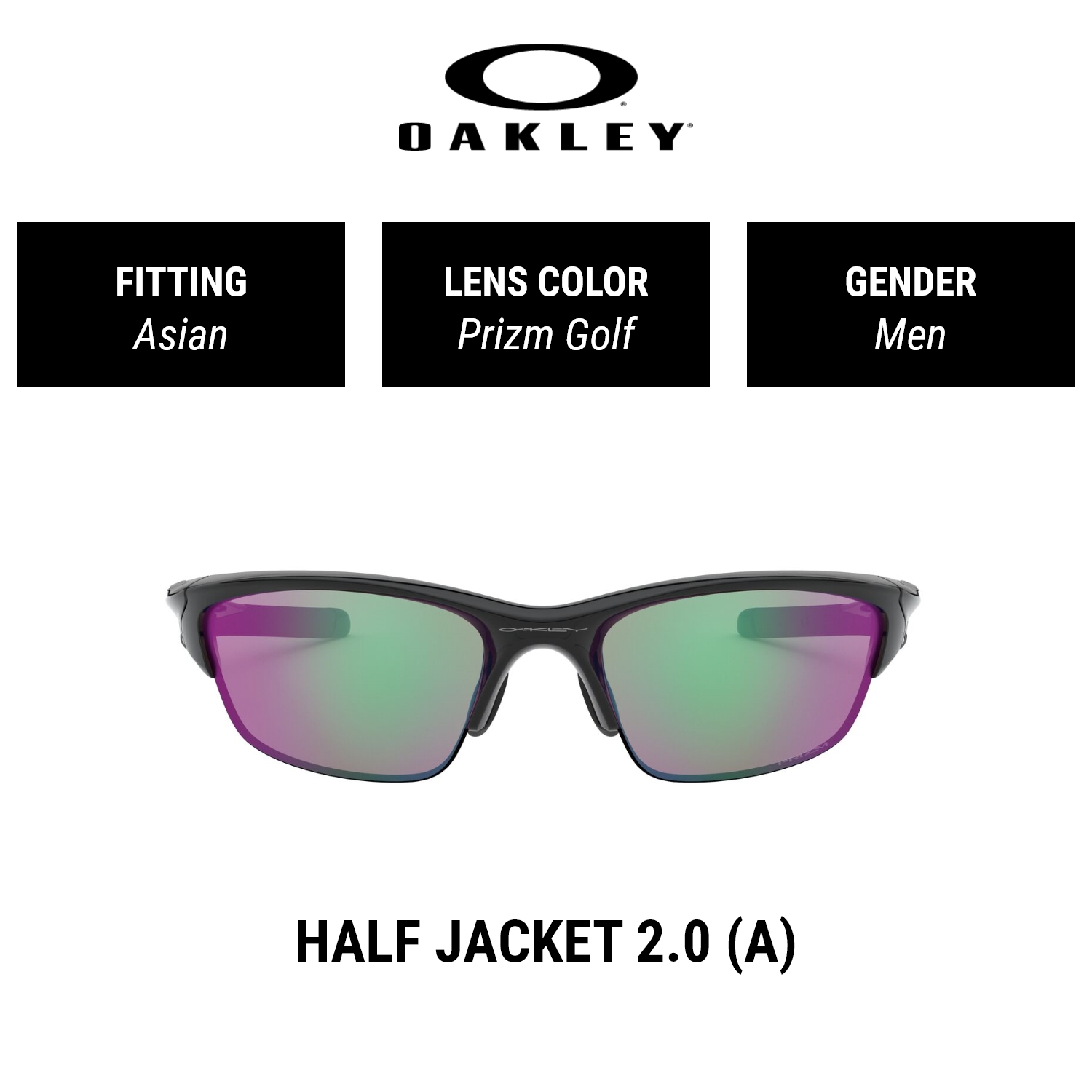 Oakley HALF JACKET 2.0 (A) | OO9153 915327 | Men Asian Fitting | PRIZM Sunglasses | Size 62mm