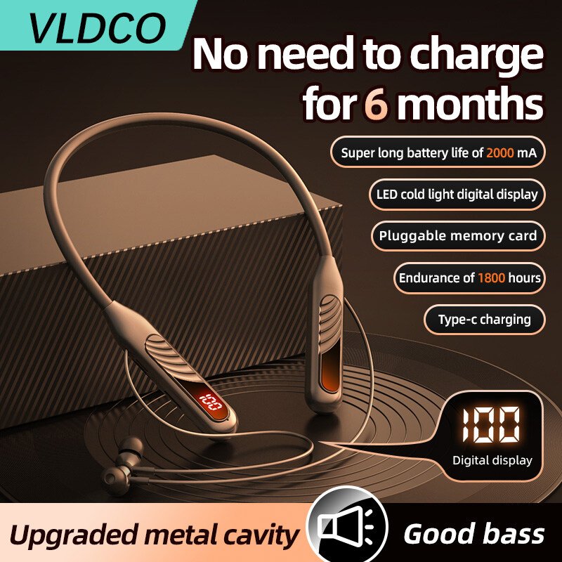 【1800hour long battery life】TWS Bluetooth Earphone Stereo Wireless Neck Hanging Headphone with mic Gaming Headset Deep Bass Noise Cancellation Type-c Earbuds