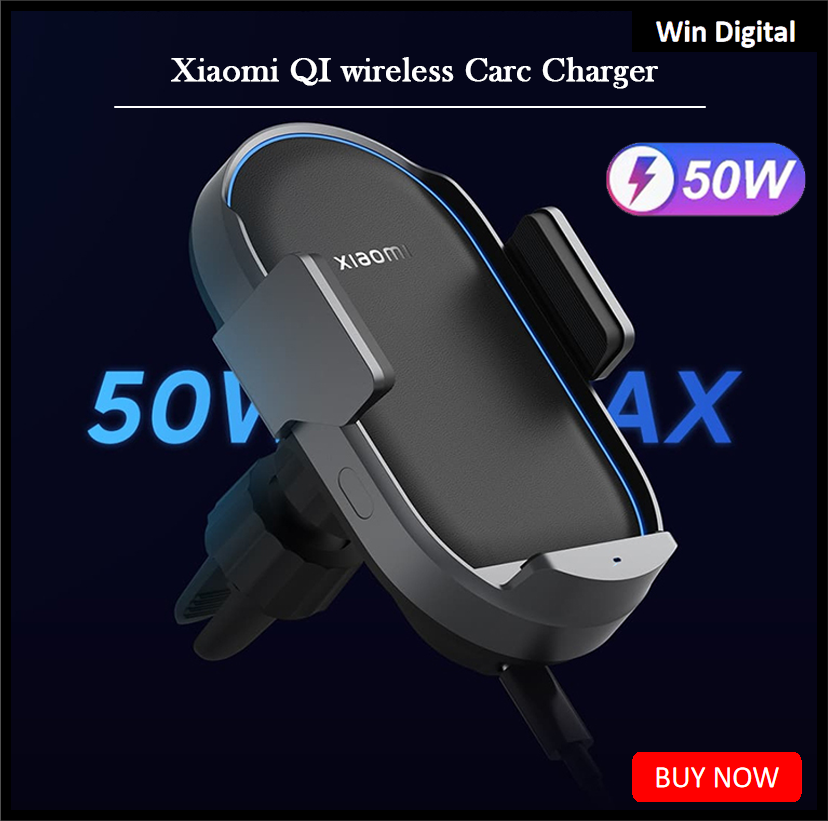 Fast Shipping Local Warranty For Xiaomi Wireless Car Charger 20W/50W High Speed Flash Charge Automatic Sewing Car Phone Holder Charger