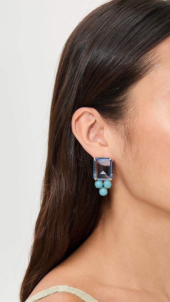 Crystal Berry Button Earrings