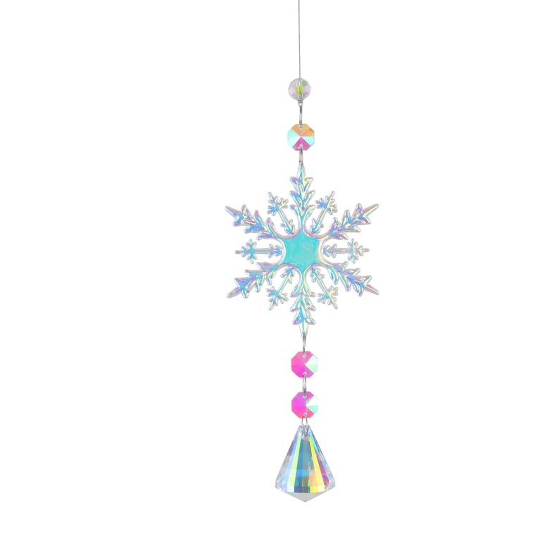 Christmas Tree Window Decoration Pendant Snowflake Crystal-Type A 1Pc