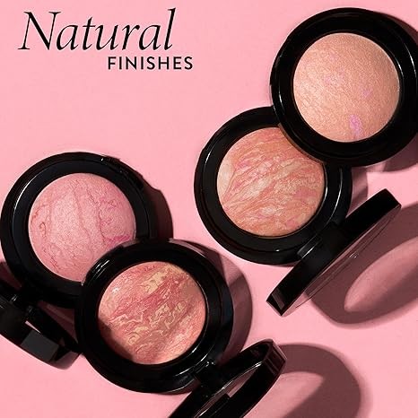LAURA GELLER NEW YORK Baked Blush-n-Brighten Marbleized Blush - Ethereal Rose - Creamy Lightweight - Natural Finish